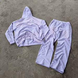 Conjunto de Sudadera con Capucha y Pantalones Deportivos de Algodón de Alta Calidad YYSY, Felpa, Lavado Ácido, Personalizado, para Hombre - Product Image 6