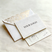 Enveloppe cadeau personnalisée avec logo de la marque AOBO, carte de vœux personnalisée, impression en relief UV, dorure à chaud, papier artistique de taille personnalisée, super qualité