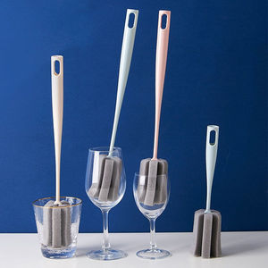 Long <b>Handled</b> Glass Cup Cleaning Brush Long <b>Handled</b> Cup Brush Bottle Tea Brush Washing <b>Sponge</b> Tools - Product Image 3