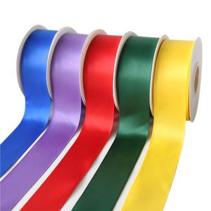 100% Polyester Cadeau De Noël Ruban Satin 38mm 100 Yards Par Rouleau Ruban De Satin De Couleur Unie pour Les Occasions De Noël De Mariage - Product Image 6