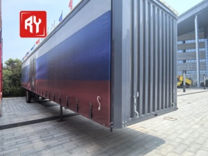 Semi-<span class=keywords><strong>remorque</strong></span> à rideaux latéraux de 60 tonnes d'<span class=keywords><strong>occasion</strong></span> - <span class=keywords><strong>Remorque</strong></span> à rideaux latéraux en PVC RUIYUAN pour un transport de marchandises efficace - Product Image 5