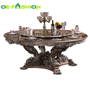 OE-FASHION stile <span class=keywords><strong>barocco</strong></span> <span class=keywords><strong>tavolo</strong></span> da pranzo <span class=keywords><strong>rotondo</strong></span> e sedie in stile neoclassico europeo in legno massello villa mobili 1.8M <span class=keywords><strong>tavolo</strong></span> da pranzo - Product Image 5