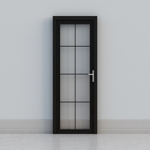 Cadre <span class=keywords><strong>intérieur</strong></span> <span class=keywords><strong>en</strong></span> aluminium Porte <span class=keywords><strong>en</strong></span> <span class=keywords><strong>verre</strong></span> double trempé, design pivotant pour cloisons de pièce modernes - Product Image 4