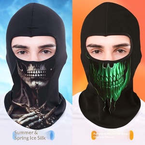 <span class=keywords><strong>Shitu</strong></span> Sommer-Eiskühlende Polyester-Fahrradmaske mit Lustigem Digitaldruck UV-Schutzhaube Motorrad-Sonnenschutz-Kopfbedeckung - Product Image 2