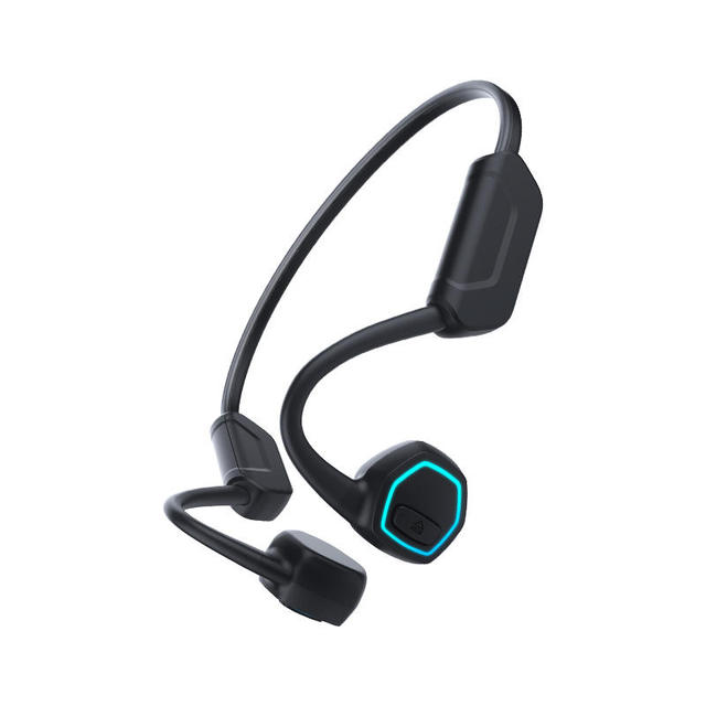 Bone Conduction Open Ear Stereo Wireless Sports Headphones for 5.4 IPX-8 Waterproof LED Built-in 32GB Memory Card Private