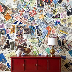 Auto-adhésif Classique Monde Timbre Collage <span class=keywords><strong>Mural</strong></span> Décoration de La Maison Papier Peint - Product Image 3