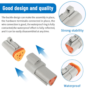 3 pin nam DT loạt Deutsch kết nối DT04-3P IP66 kín PA66 + GF tùy chỉnh tự động oxy cảm biến dây khai thác - Product Image 2