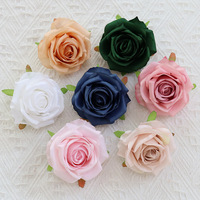 Tête de rose artificielle en soie lavande de haute qualité de 9 cm pour la décoration d'événements