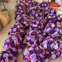 C-445 Bouquet de fleurs violet foncé en gros – Centre de table pour événements, idéal pour les fêtes et la rentrée scolaire (vente en gros)