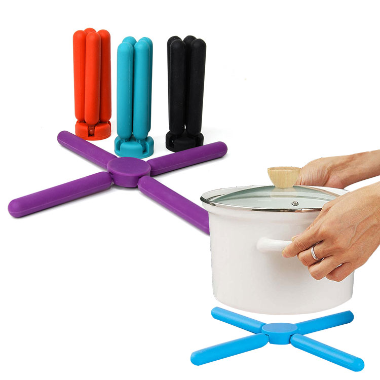 Кухонные принадлежности, складные штативы для горячих кастрюль и сковородок, термостойкий Силиконовый складной штатив