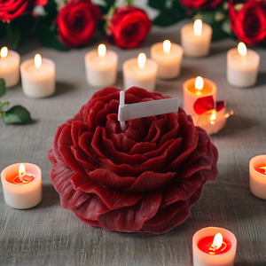 A forma di fiore carino peonia intaglio aromaterapia candele profumate all'ingrosso per il matrimonio di natale & decorazioni per la casa - Product Image 3