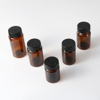 Flacon en PET pour comprimés et capsules médicinales, 100 ml-500 ml, ambre transparent, contenants pour pilules