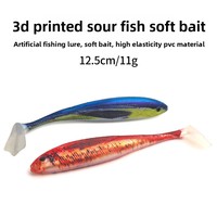 Leurre souple 3D en PVC pour la pêche en mer, imitation poisson-épingle, poisson-queue-de-ciseaux, poisson-queue-de-cabre, sans hameçons, pour la pêche artificielle bionique