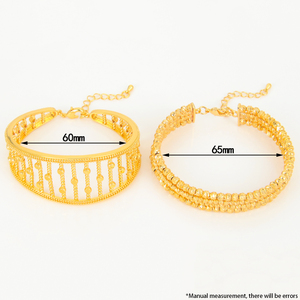 Juego de Anillos y Brazaletes Turcos Vintage, Chapados en Oro de 24k, con Cuentas, para Novias, Bodas y Fiestas - Product Image 4