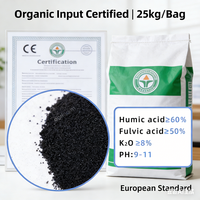 Fertilizante Orgánico Soluble en Agua en Polvo con Ácido Húmico y Humato de Potasio 99% de Pureza de Liberación Rápida para un Mejor Crecimiento de Cultivos