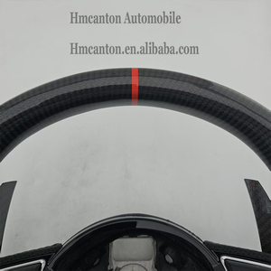 Volante Deportivo de Fibra de Carbono Perforada con Franja Roja Superior para Audi A3 A4L A5 A6L A7 Q3 Q5, el Más Popular - Product Image 4