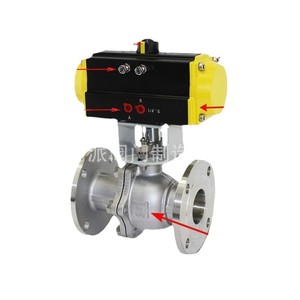 Venta Directa de Fábrica, Válvula de Bola Neumática de Acero Inoxidable Q641F, Sellado de Paso Completo, Válvula de Dos Piezas de Encendido/Apagado para Ángulo de Gas - Product Image 1