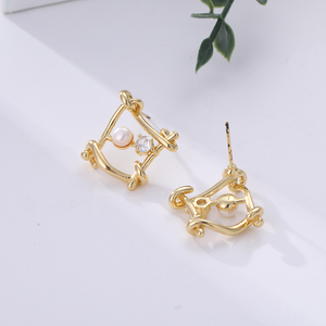 Custom Trendy 18K <b>Gold</b> Plated Waterproof Stainless Steel Hoop <b>Earrings</b> Jewelry <b>Set</b> for Women Party - Product Image 4