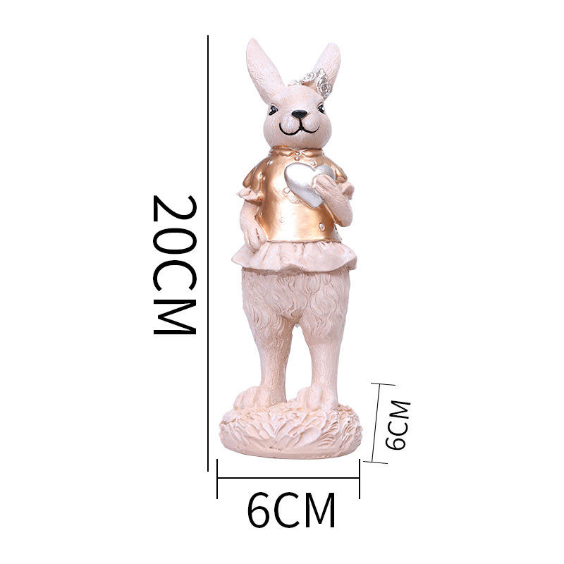 Vêtements dorés, amour argenté, lapin.