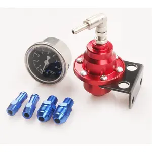 Superior Adjustable aluminum Fuel Pressure Regulator With Filled Oil Gauge for racing cars Tomei Color can be customized