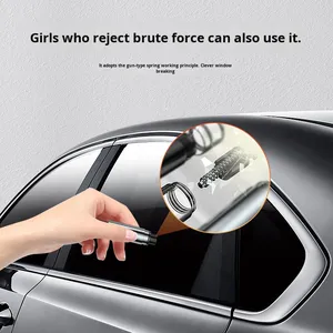 Brise-vitre coupe-ceinture de sécurité voiture marteau d'urgence brise-verre véhicule outil d'évasion sauvetage sûr un Seco plastique YYS - Product Image 3