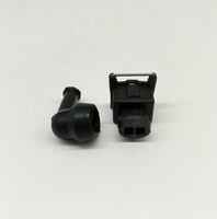 Inyector de combustible EV1 impermeable hembra de 2 pines, conector automático con bota de goma de 90 grados