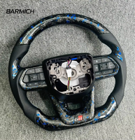 Volant sport de rechange avec garniture en fibre de carbone et revêtement en cuir véritable pour Toyota Corolla Sports Hilux et Prado