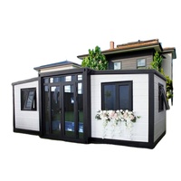 Maison conteneur écologique extensible à double aile de 20 et 40 pieds, 2 chambres, villa mobile préfabriquée étanche avec salle de bain et appartement