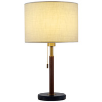 Nueva Lámpara de Mesa LED de Estilo Americano Vintage Creativa, con Tela y Metal, Luz Cálida, para Dormitorio, Sala de Estar, Decoración de Hotel
