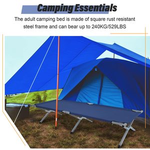 Bán buôn Trọng lượng nhẹ ráp xách tay gấp du lịch cũi cắm trại người lớn bãi biển vườn ngủ giường mang theo túi cho ngoài trời - Product Image 4