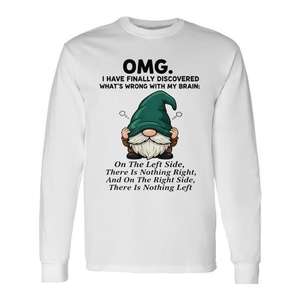 Omg, j'ai enfin découvert ce qui ne va pas avec mon cerveau, t-shirt à manches longues - Product Image 1