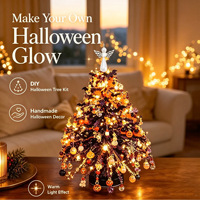 Kit DIY Arbre de Noël Perlé 3D – Ensemble de Fabrication d'Arbres de Noël en Perles de Cristal – Kit Artisanat de Noël – Décoration de Table de Noël – Cadeau DIY