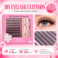Ruban de cils pré-coupé pour extensions DIY : Fibre de soie légère, segmentée, ultra-légère pour les pique-niques printaniers et les voyages aux fleurs de cerisier