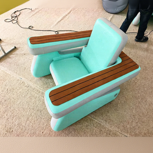 Chaise de plage <span class=keywords><strong>gonflable</strong></span> pliable robuste avec support dorsal, canapé flottant pour <span class=keywords><strong>piscine</strong></span>, lac et mer - Product Image 4
