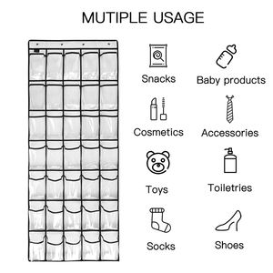 Hot Sale Same Style 35 Grid Crystal Pocket Non-Woven Fabric <b>Shoe</b> Rack Suitable for <b>Wardrobe</b> <b>Shoe</b> Rack Behind the Door - Product Image 3