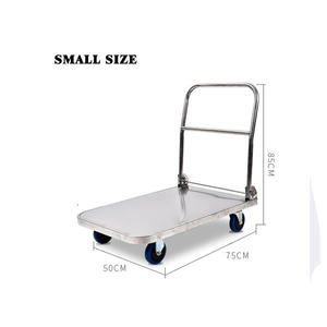 304 waterdichte roestvrijstalen <span class=keywords><strong>trolley</strong></span> opvouwbaar <span class=keywords><strong>platform</strong></span> 200kg 400kg multifunctionele <span class=keywords><strong>trolley</strong></span> - Product Image 2
