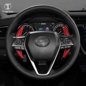 Palettes de manette de vitesse de volant en T en carbone pour Toyota Camry Corolla RAV4 accessoires intérieurs de manette de vitesse en Fiber de carbone - Product Image 3