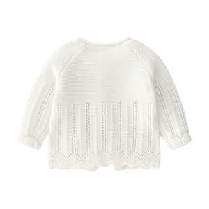 hzwn2151 - Cardigan en coton 100% pour bébé fille, collection Automne-Printemps, style décontracté, couleur unie, tricoté, style occidental - Product Image 4