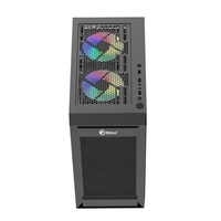 Boîtier d'ordinateur de jeu M-ATX de nouvelle conception, panneau frontal en maille horizontale en verre trempé, boîtier PC