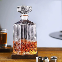 Bouteille en verre vide personnalisée carrée 100ml 250ml 300ml 375ml 500ml pour vin, champagne, liqueur, XO