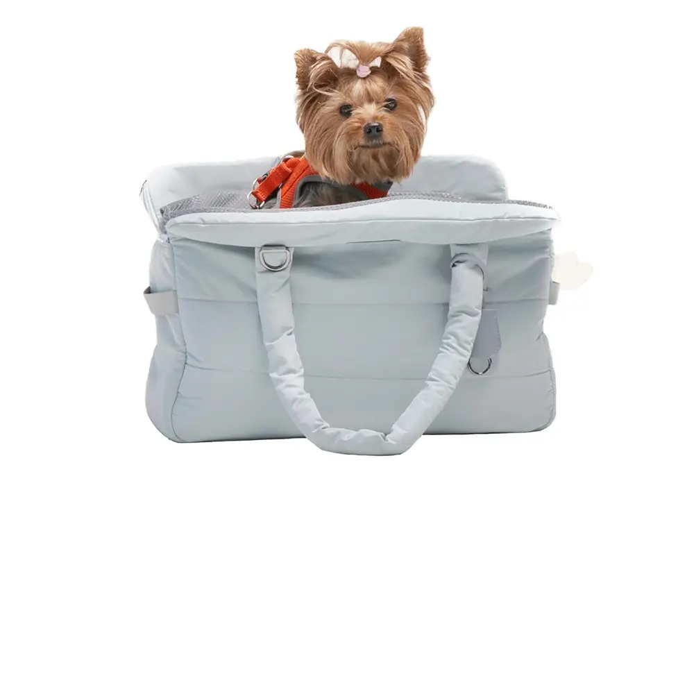 Sac de voyage lavable et souple pour chien chat avec poche de rangement Installation facile du siège auto pour animaux de compagnie jusqu'à 22 lb Sac de transport pour chien