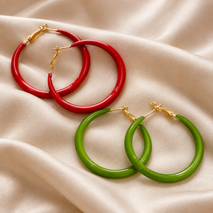 Boucles d'oreilles style Maillard pour femmes, style rétro, boucles d'oreilles pour usage quotidien, accessoires d'oreilles style vacances - Product Image 1