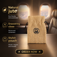 Sacs en toile de jute de petite taille en gros, pochettes pour emballages cadeaux, sacs à cordon avec logo