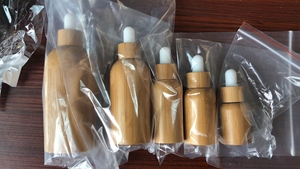 Tre bao bì mỹ phẩm 50ml 100ml 120ml 150ml mực lotions huyết thanh Frosted chai nhựa với nắp tre - Product Image 6