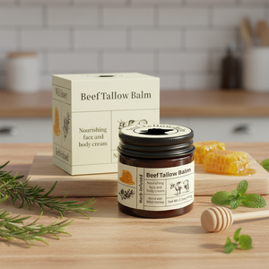 Baume au suif naturel biologique au miel non parfumé, crème végétalienne pour le visage et le corps, lotion à base de plantes pour usage domestique - Product Image 6