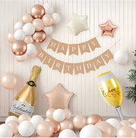 Décorations de fête prénatale pour garçons et filles, or blanc et or rose, ensemble de ballons neutres pour fête prénatale, pour anniversaire de 16 ans