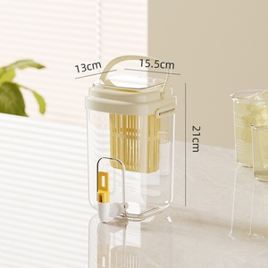 <span class=keywords><strong>Pichet</strong></span> à eau froide résistant aux hautes températures avec robinet, seau à thé aux fruits, distributeur de boissons froides pour réfrigérateur domestique - Product Image 5