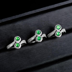 S925 Silver Natural Emerald Green Fine Jewelry <b>Rings</b> Women's Jewelry Charm Fashion Original Design D539 - Product Image 3