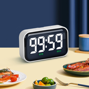 Alarma de temporizador de cuenta regresiva de Cocina Digital LED magnética ABS con soporte temporizador de cocina blanco práctico temporizador de cocina reloj despertador - Product Image 5