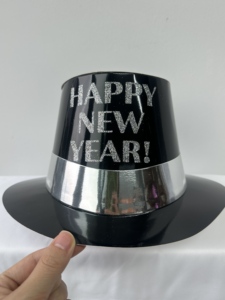 Sombrero de Papel para Fiesta de <span class=keywords><strong>Año</strong></span> <span class=keywords><strong>Nuevo</strong></span>, Sombrero Decorativo para Fiesta Nocturna, Sombrero con Relieve Dorado para Adultos - Product Image 6